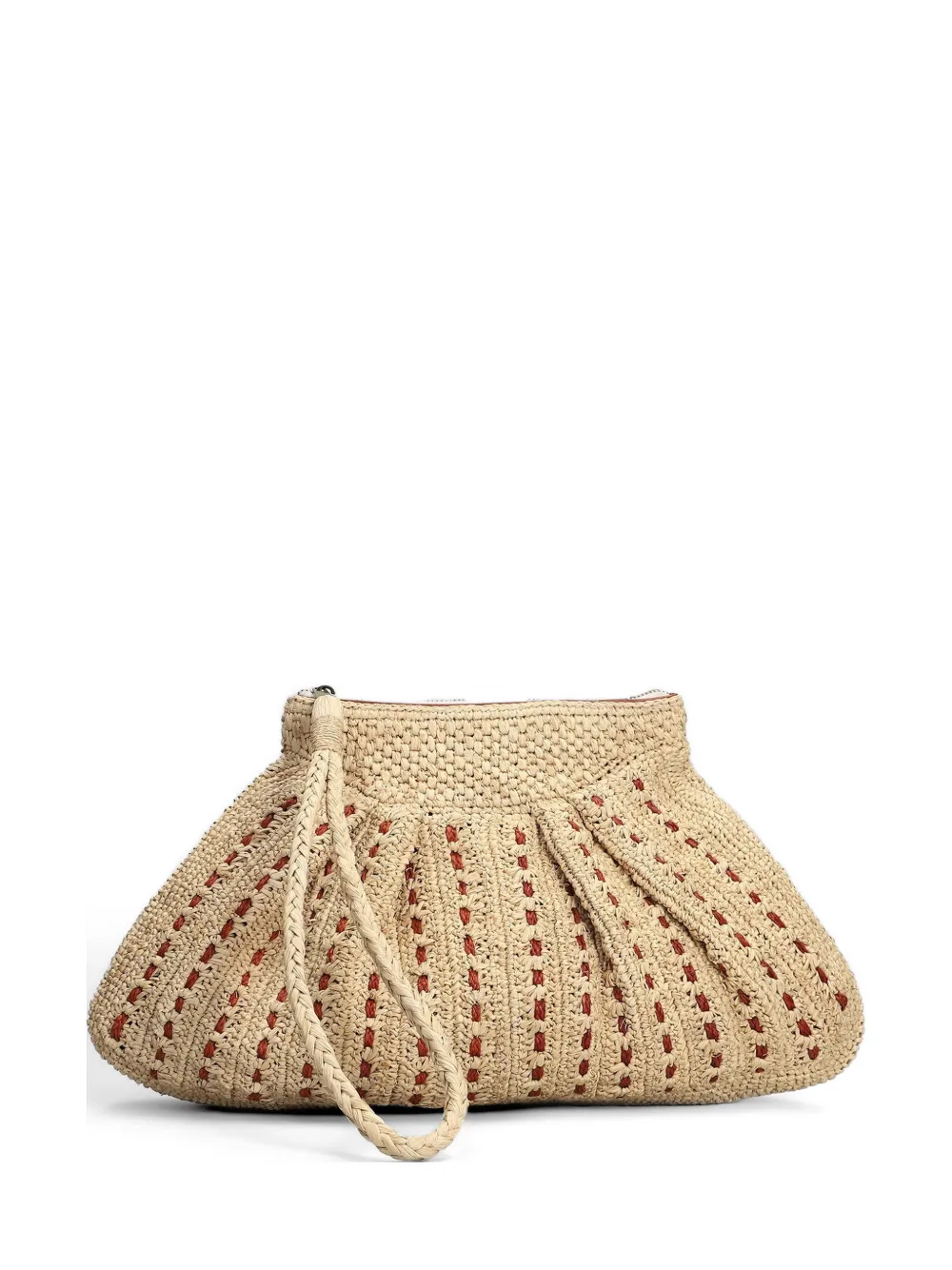 IBELIV Mezzo woven pleated clutch bag - Nude