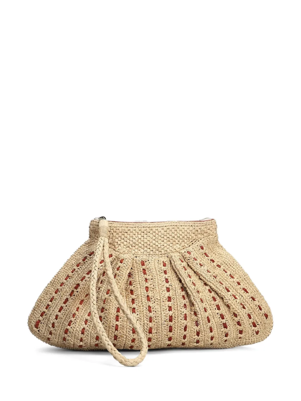 IBELIV Mezzo woven pleated clutch bag - Nude