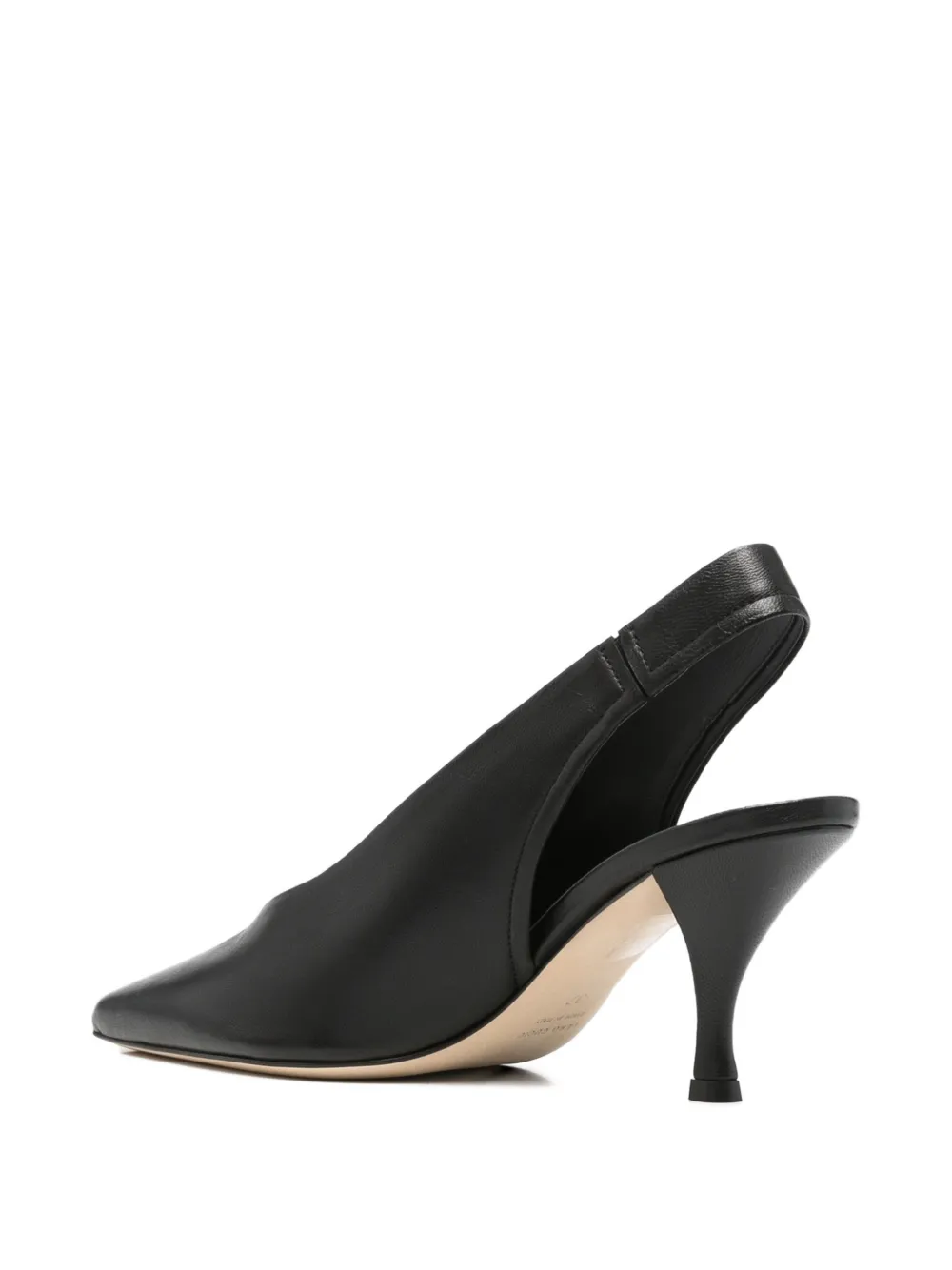 Lella Baldi Slingback pumps met puntige neus Zwart
