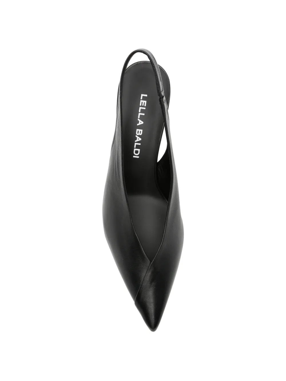 Lella Baldi Slingback pumps met puntige neus Zwart