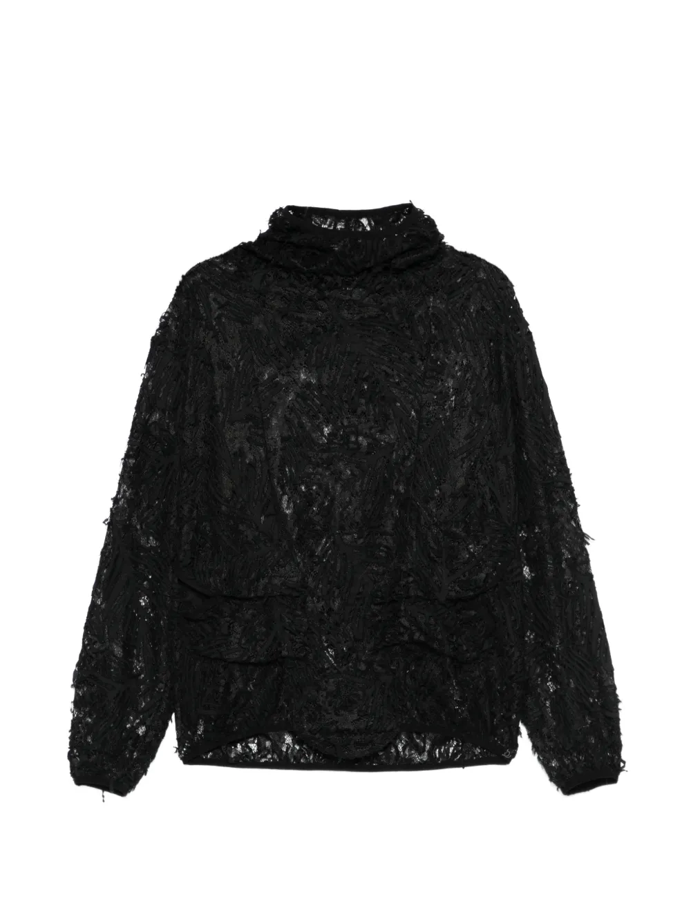 JUNTAE KIM lace hoodie - Nero