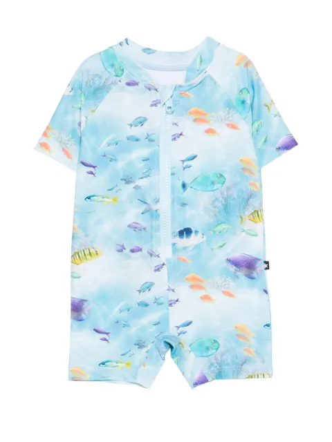 Molo Neka fish-print sun-protection one-piece