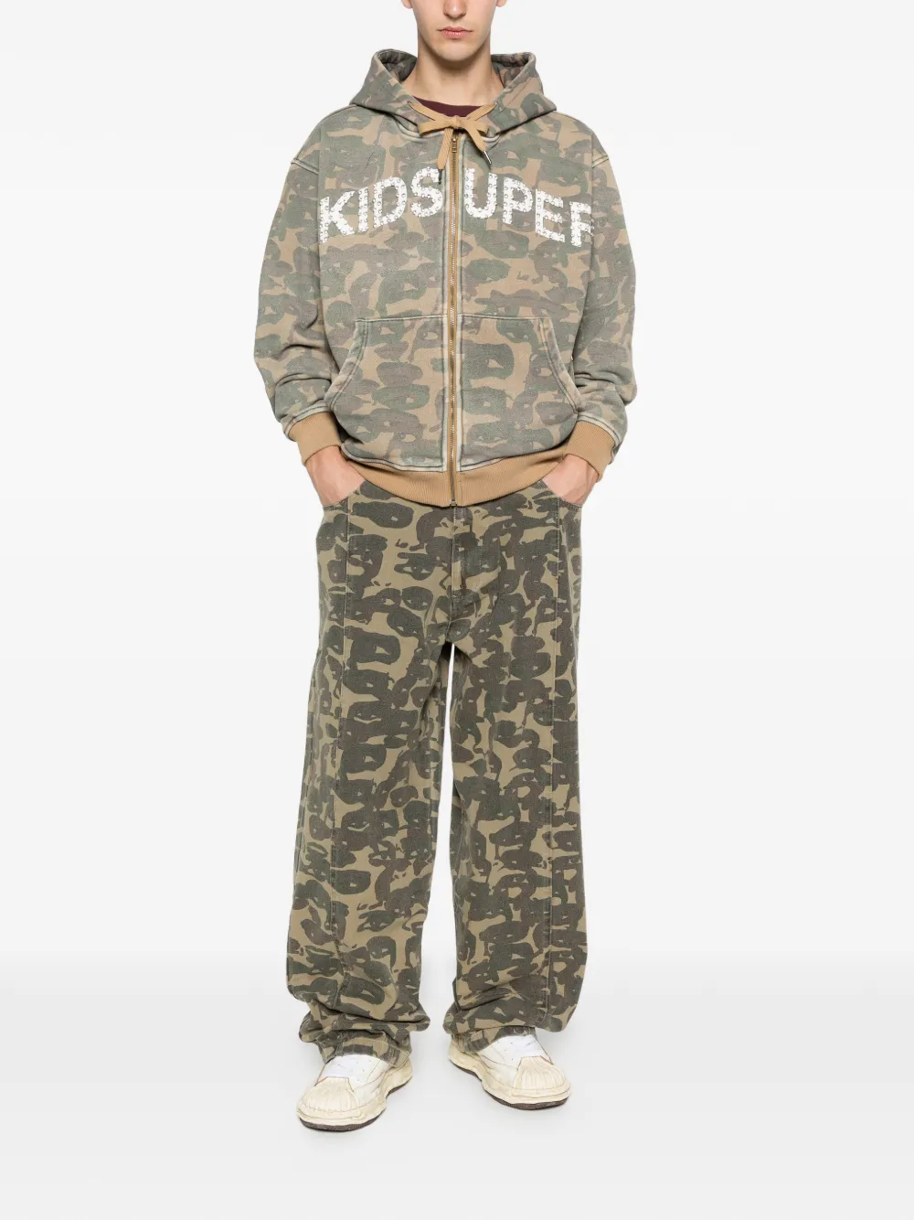 KidSuper Hoodie met camouflageprint Groen