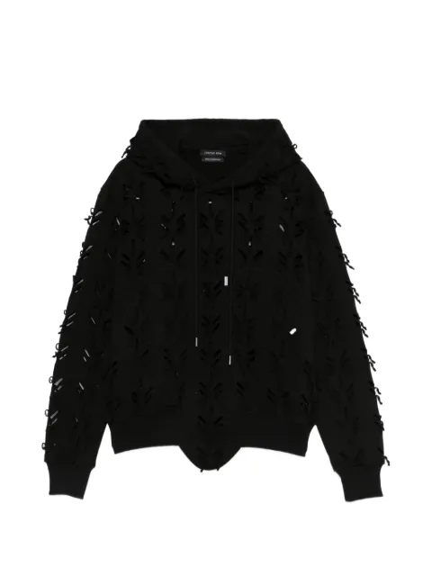 JUNTAE KIM laser-slashed hoodie