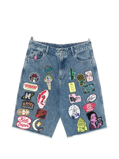 KidSuper logo-patch shorts