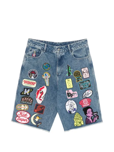 KidSuper logo-patch shorts