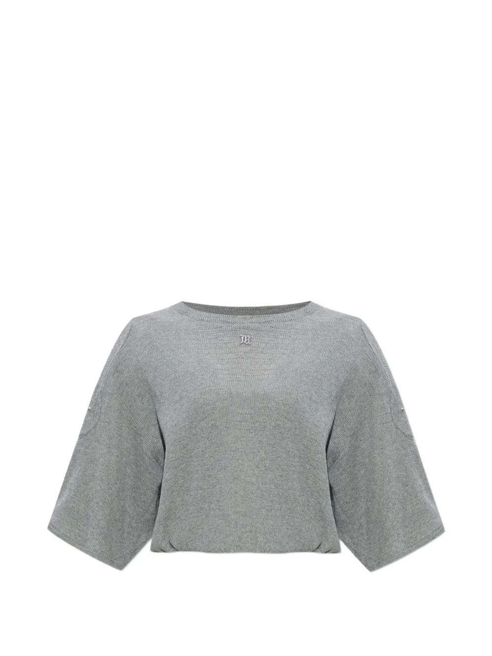 MISBHV knitted cropped T-shirt - Grigio