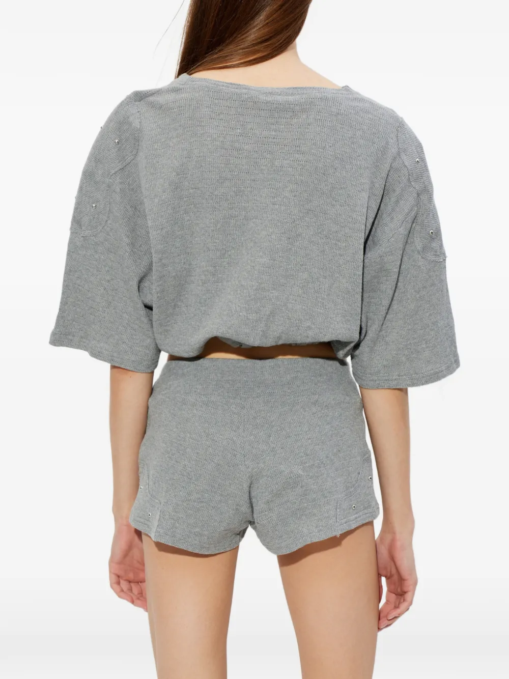 MISBHV Cropped T-shirt Grijs