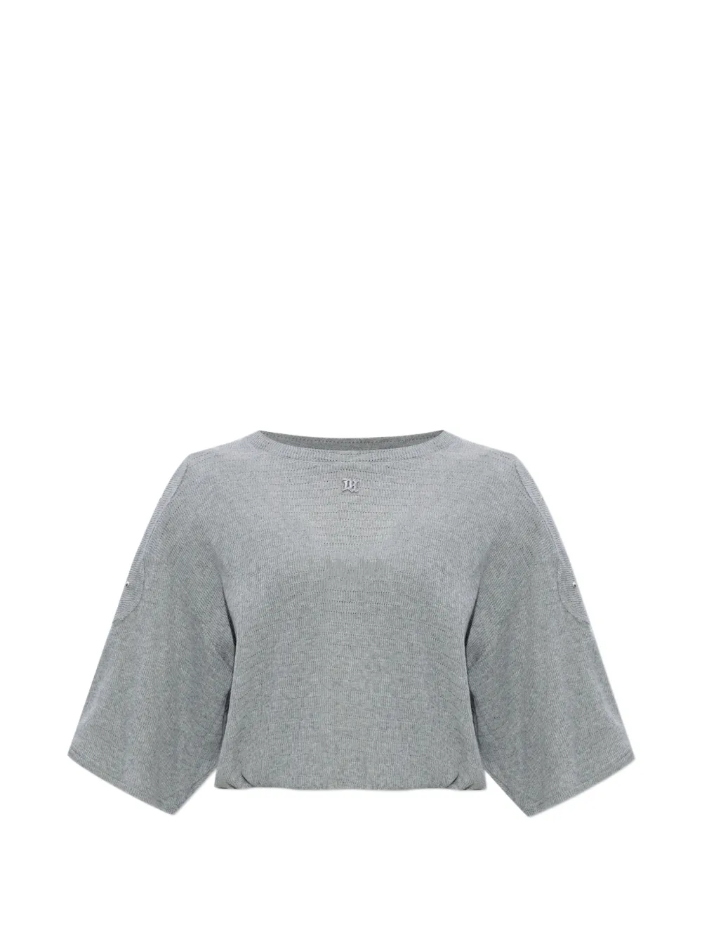 MISBHV knitted cropped T-shirt - Grigio