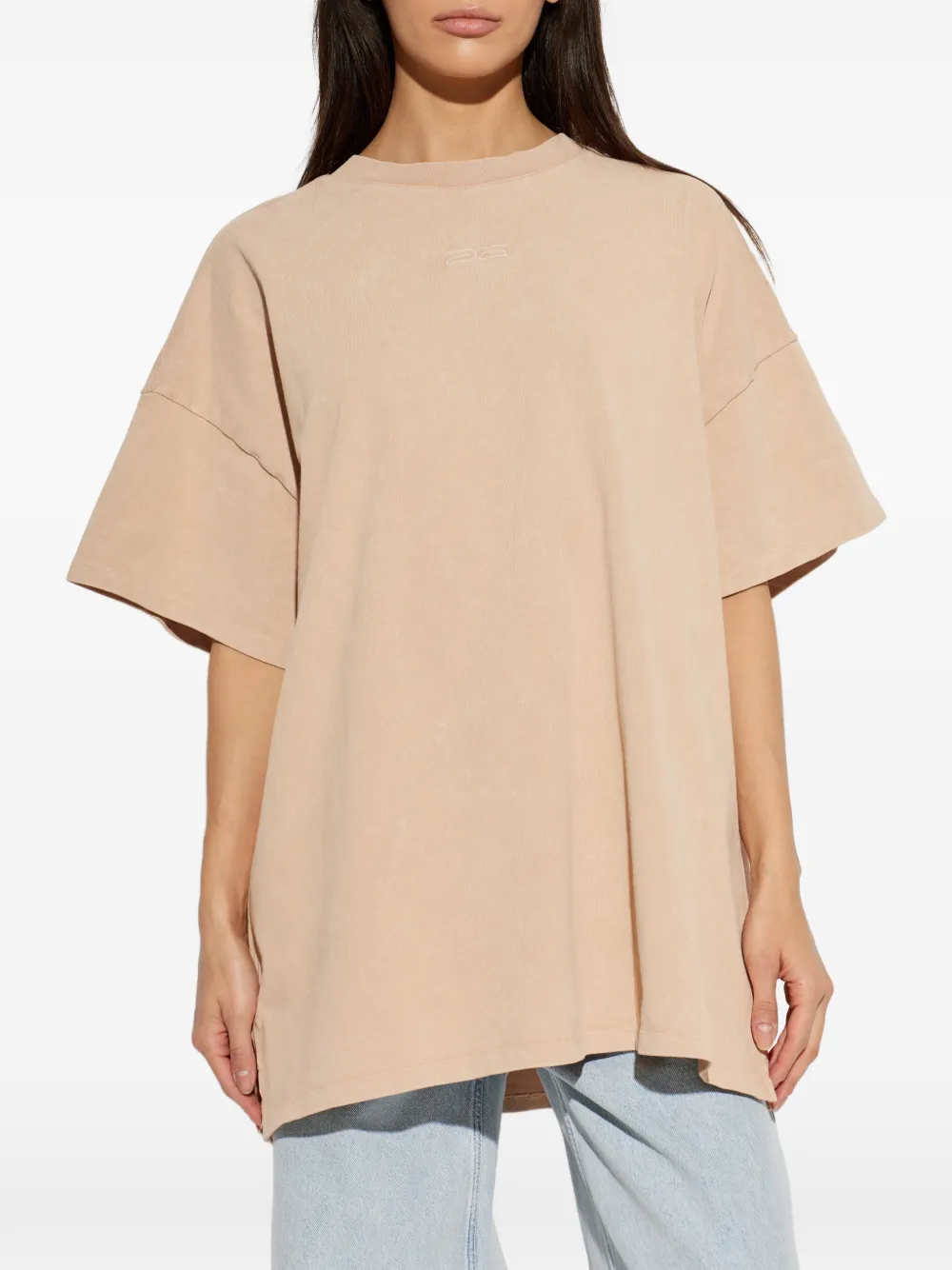 Gestuz Jio T-shirt met ronde hals Beige