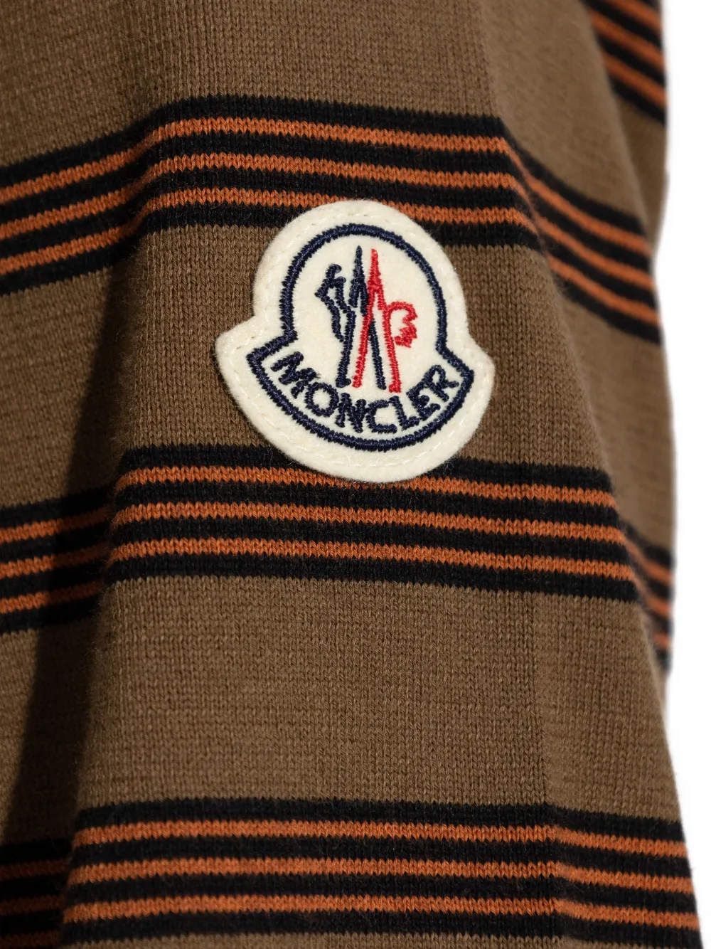 Moncler Gestreept poloshirt Bruin