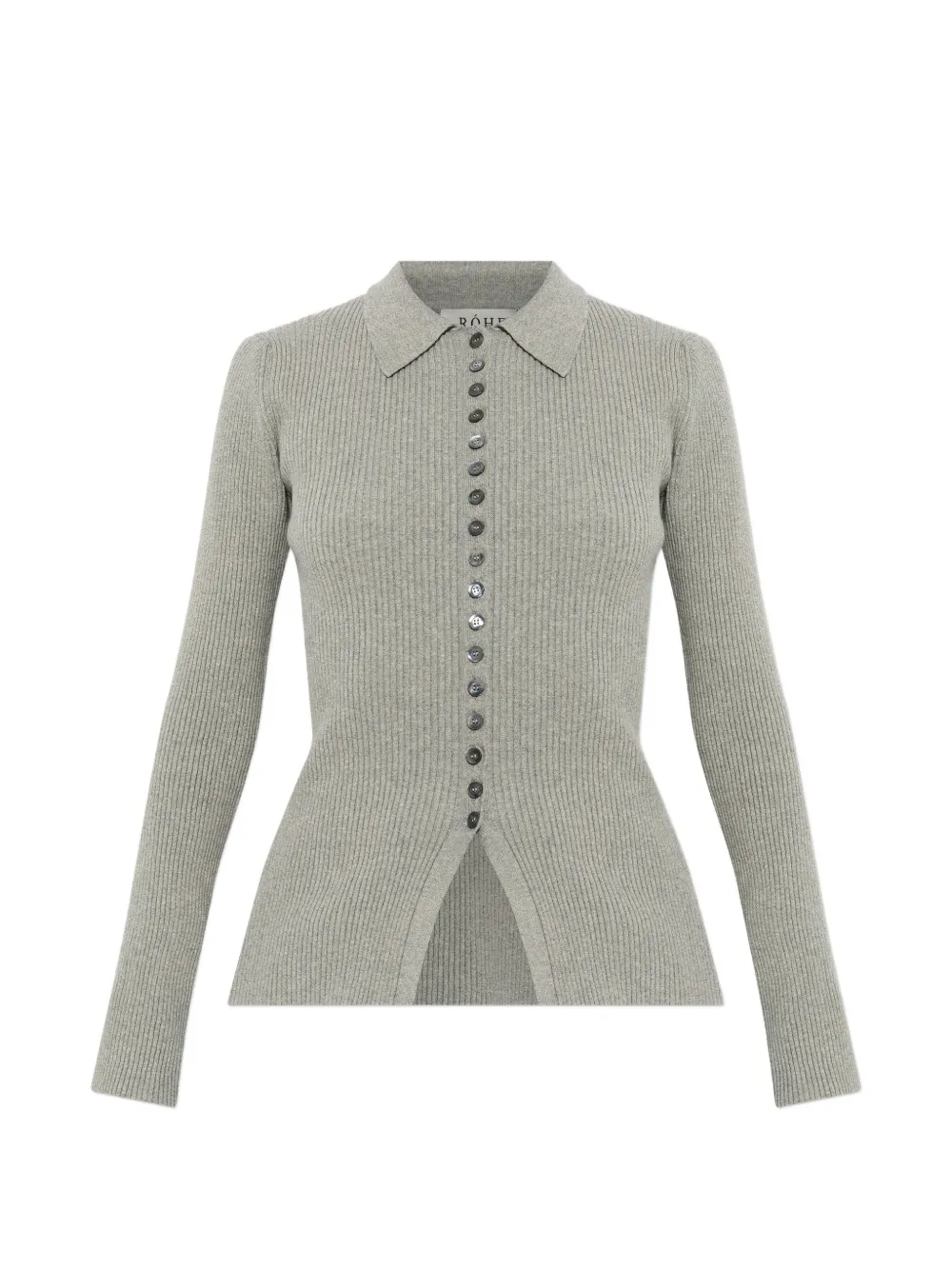 Róhe ribbed cardigan - Grigio