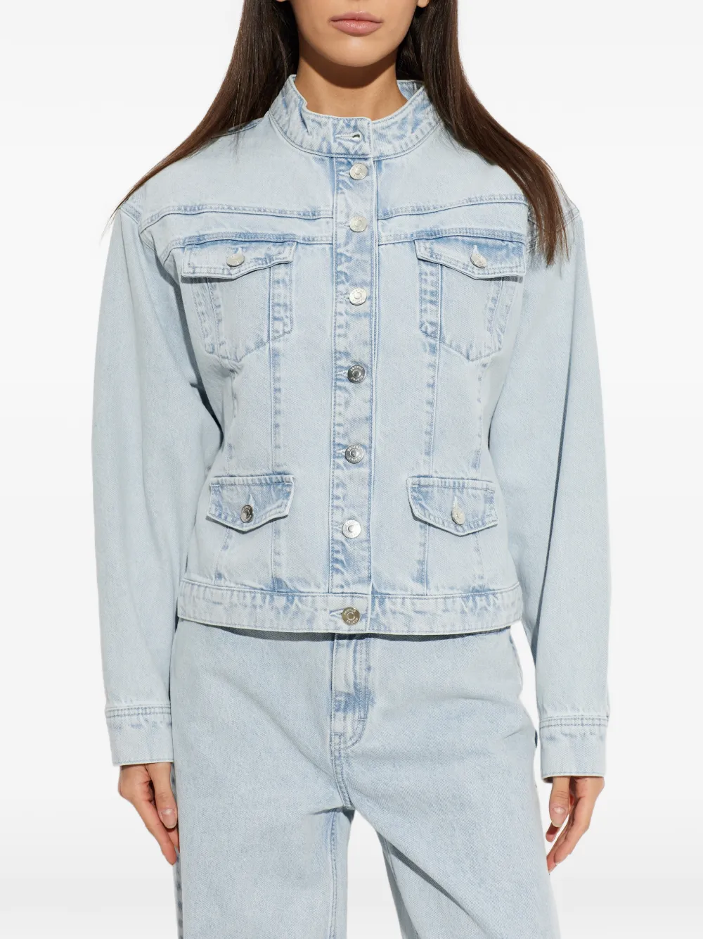 Gestuz Gaparwana button-down denim jack Blauw