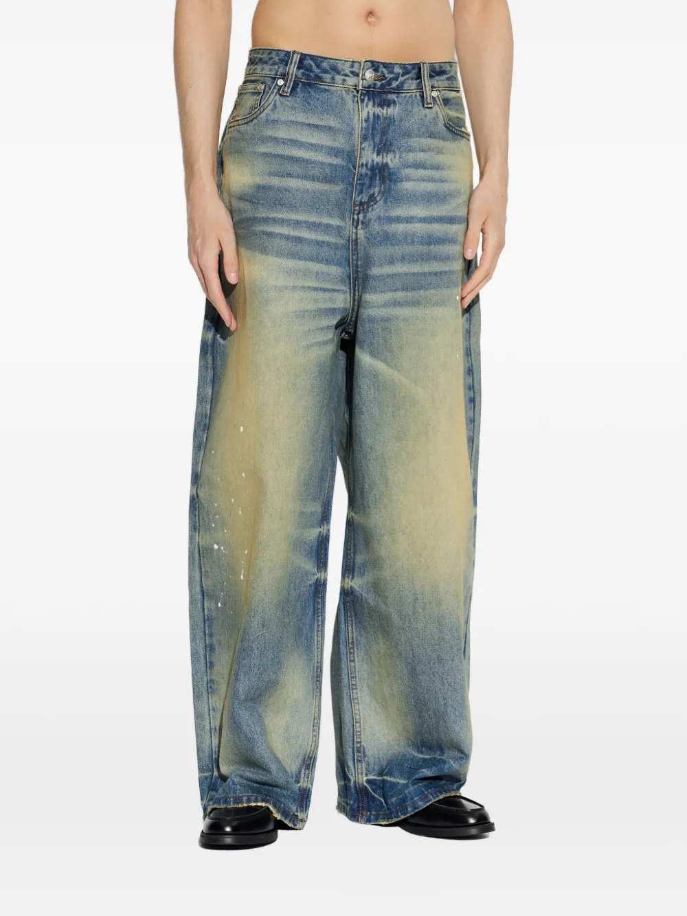 MISBHV gerafelde jeans Blauw