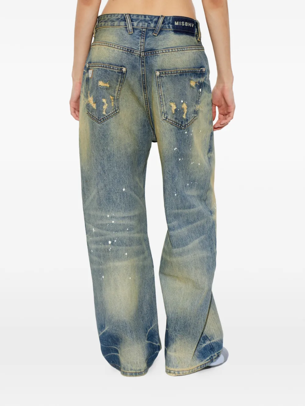 MISBHV gerafelde jeans Blauw
