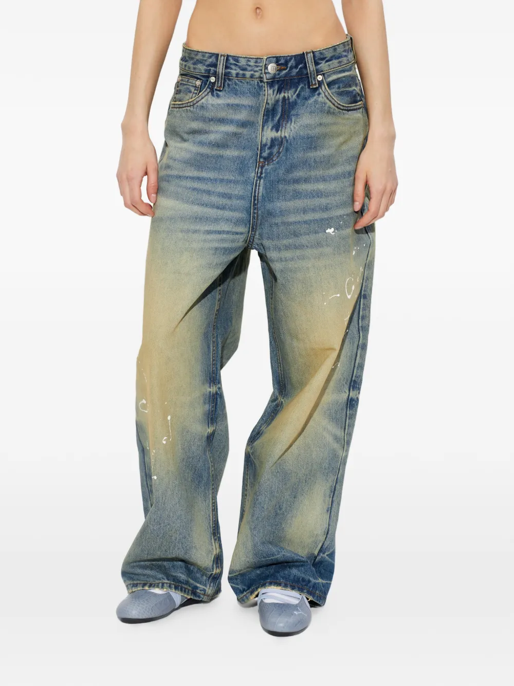 MISBHV gerafelde jeans Blauw