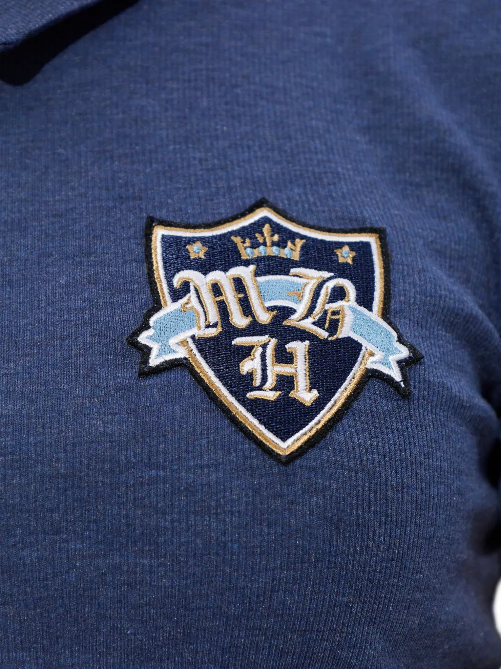 MISBHV Poloshirt met patch Blauw