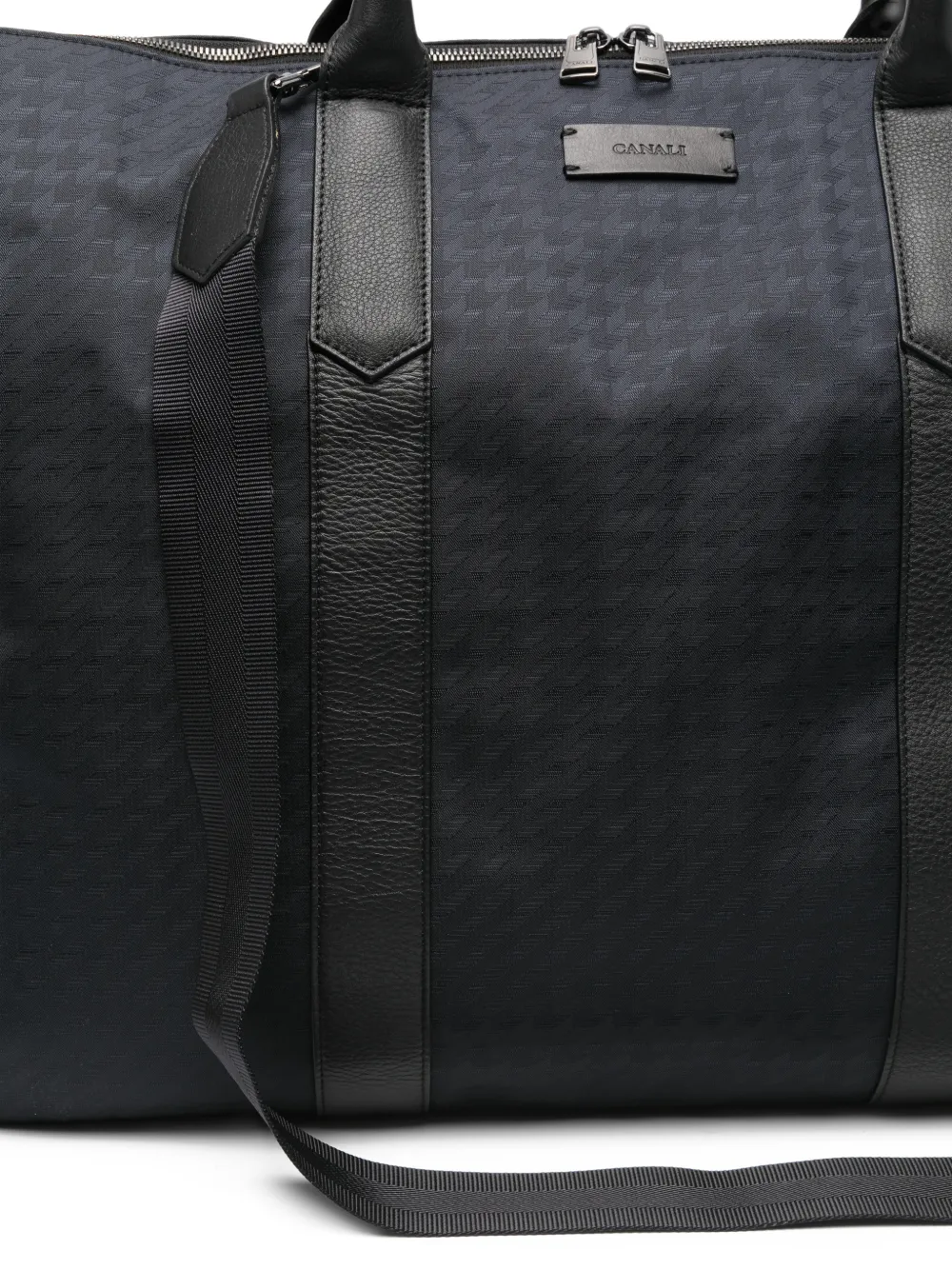Canali Weekendtas met patroon Blauw