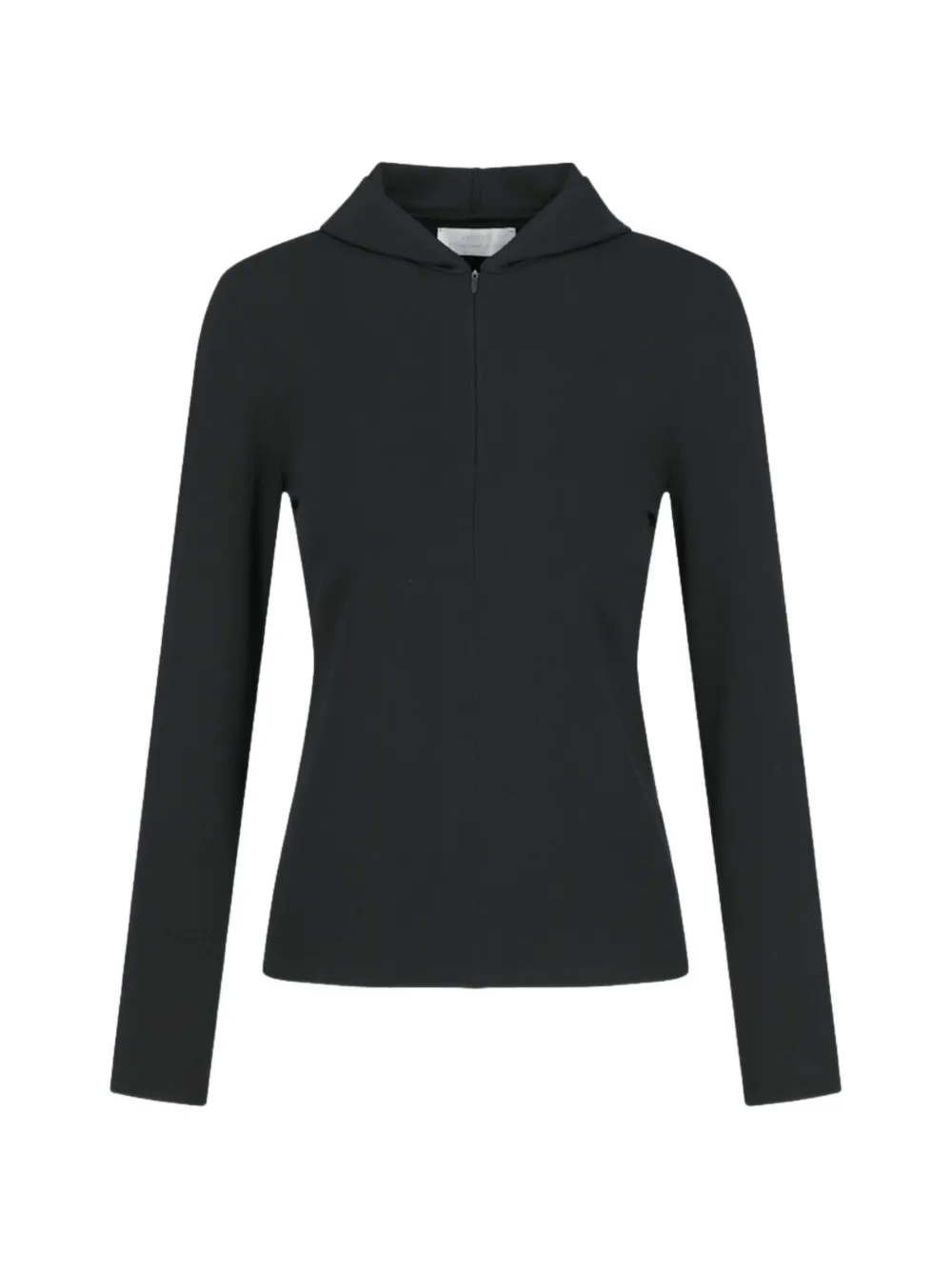 Amomento half zip-up knit hoodie - Nero