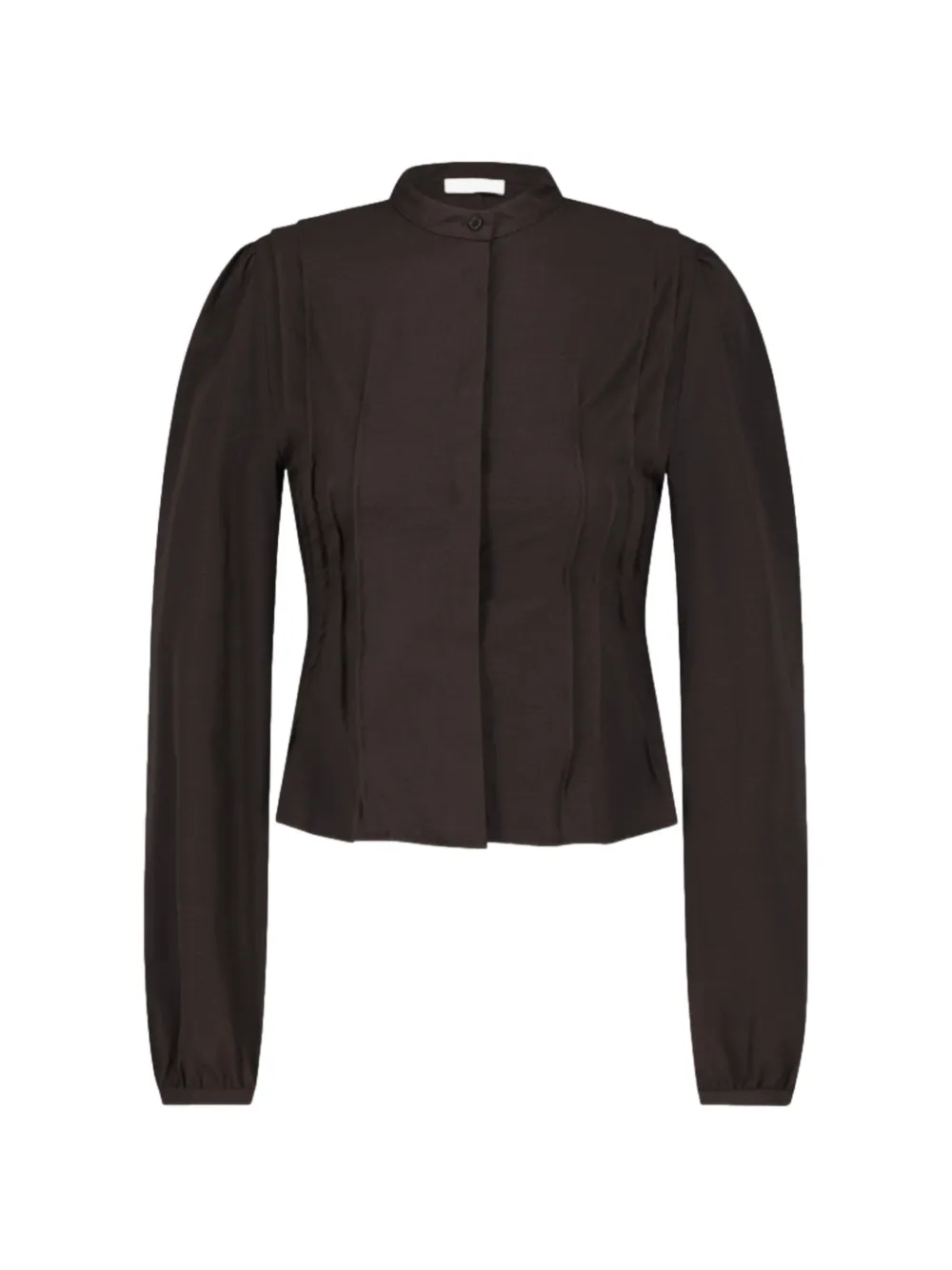 Amomento pintuck slim shirt - Marrone