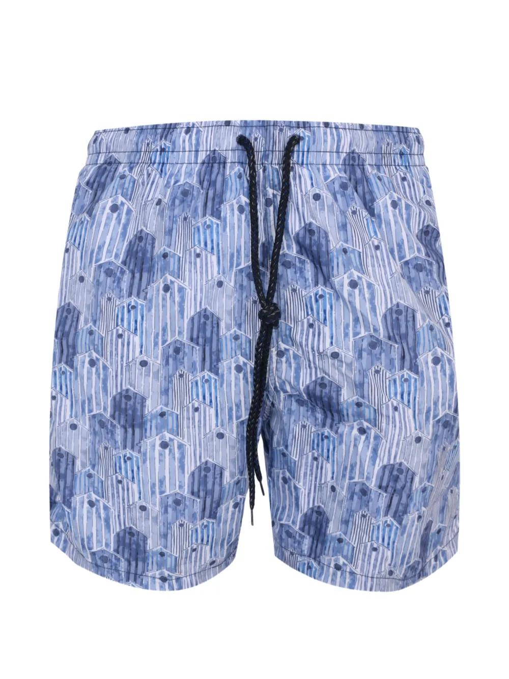 Drumohr drawstring slub-texture shorts - Blue