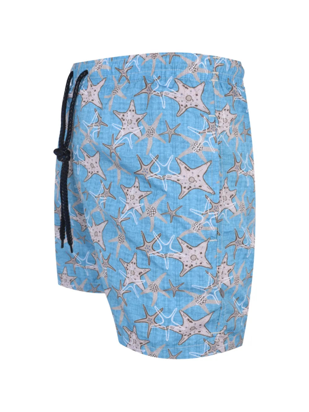 Drumohr Shorts met trekkoord en slub textuur Blauw
