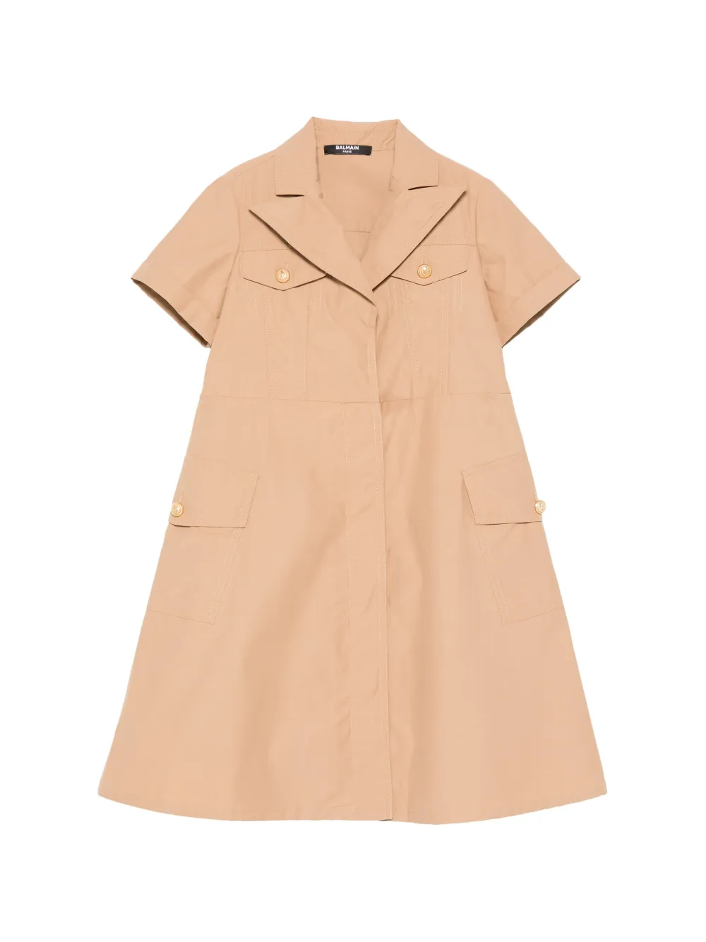 Balmain Kids pocketed collared dress - Toni neutri
