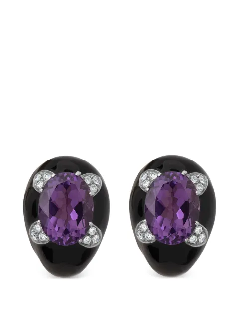 Andreoli diamond amethyst earrings