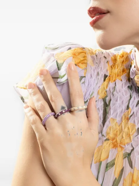 Andreoli diamond light purple band ring