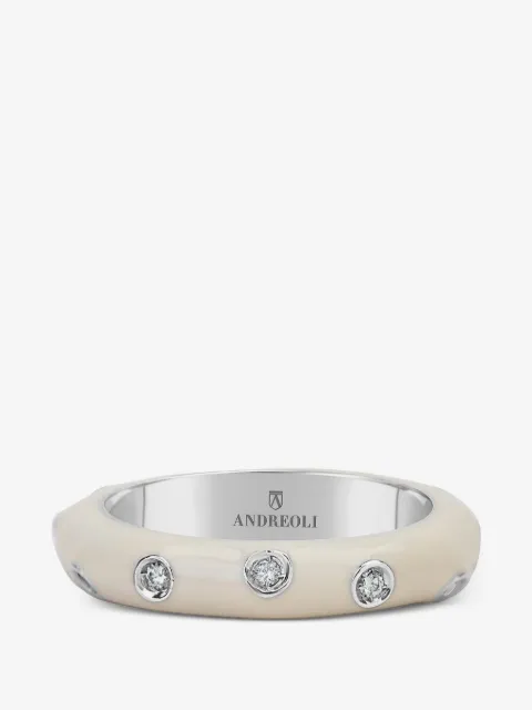 Andreoli diamond white band ring