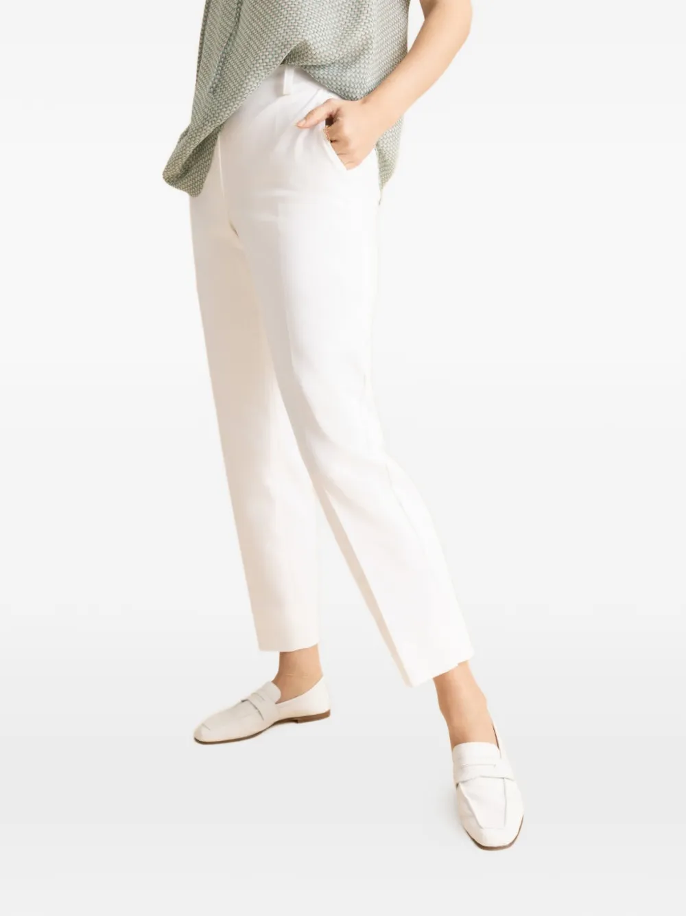 MAISON COMMON tab ankle trousers - Bianco