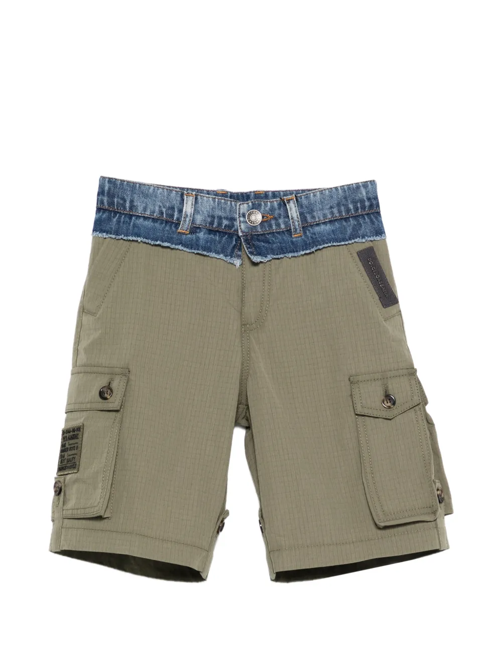 Dolce & Gabbana Kids buttoned cargo shorts - Grün