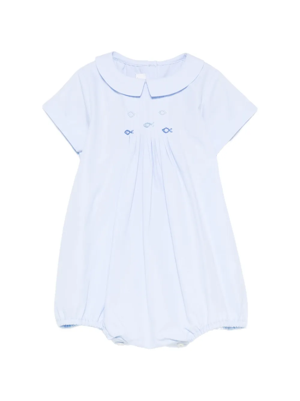 Mariella Ferrari Peter Pan-collar embroidered shorties - Blu