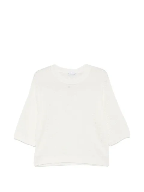 Akris Punto open-knit short-sleeve sweater