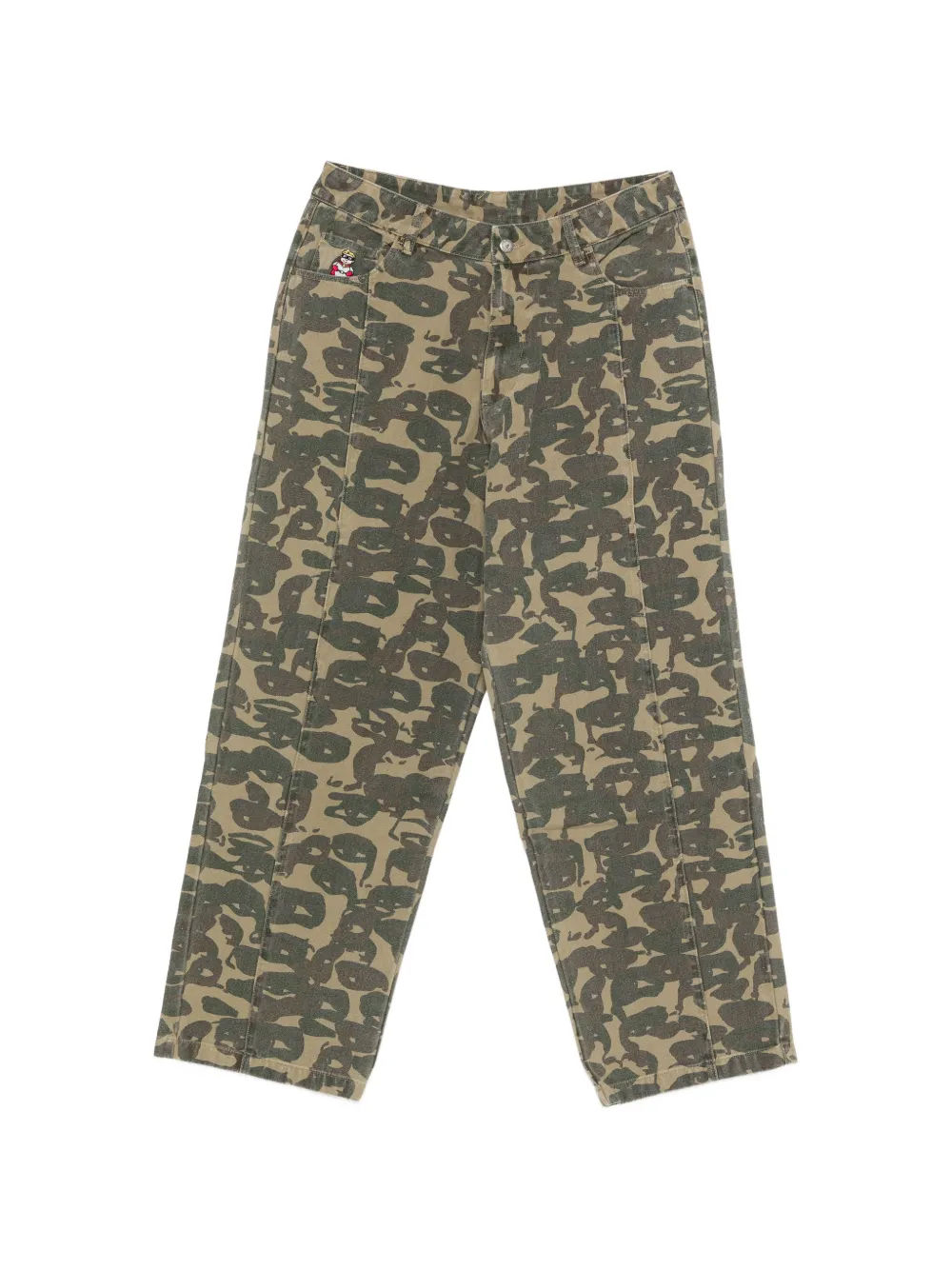 KidSuper camouflage straight jeans - Toni neutri