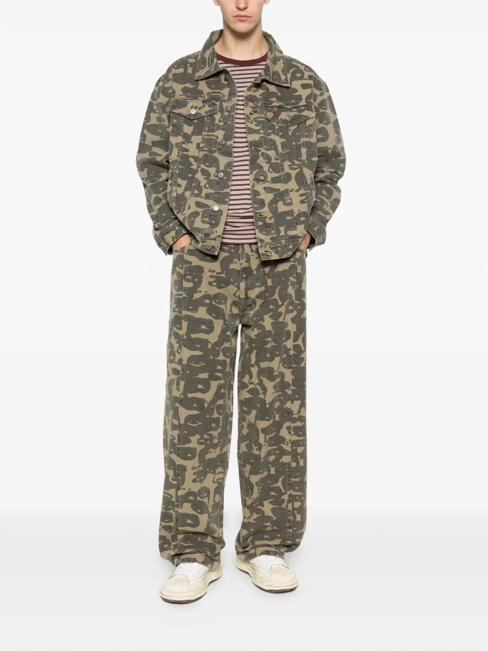 KidSuper Straight broek met camouflage-print Beige