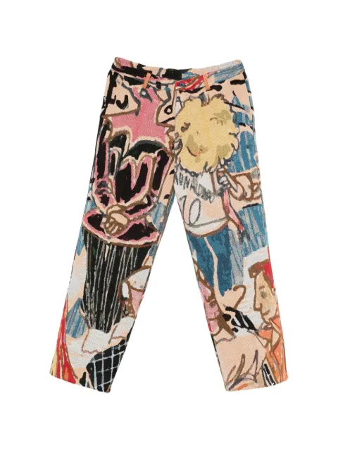 KidSuper graphic-jacquard<<< trousers