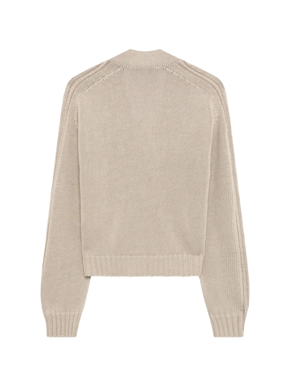 ALPHA STUDIO Kabelgebreid vest met knoop Beige