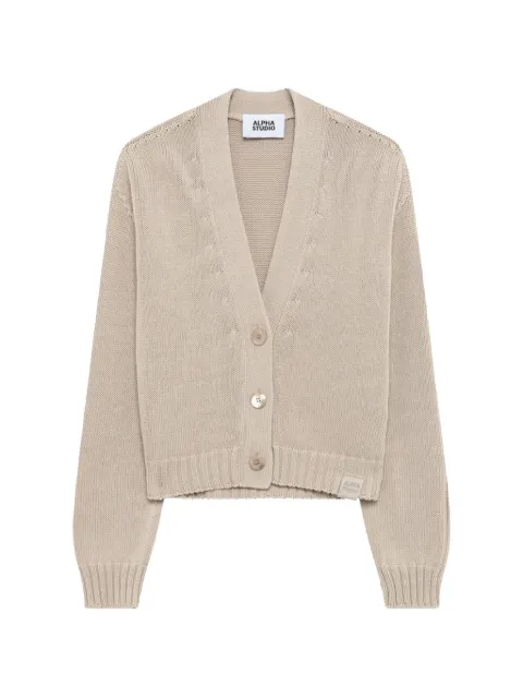 ALPHA STUDIO cable-knit button cardigan