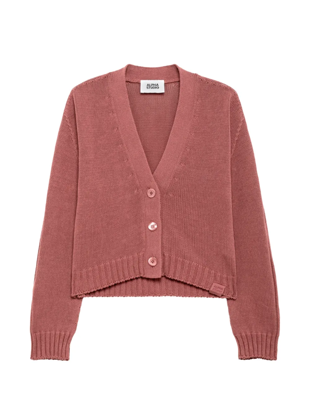 ALPHA STUDIO v-neck button cardigan - Pink