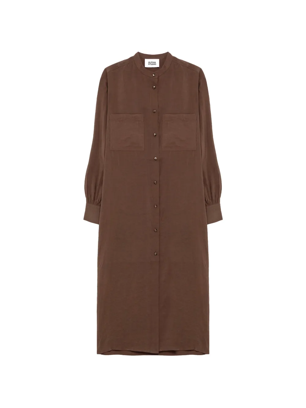 ALPHA STUDIO pocket buttoned shirt dress - Marrone