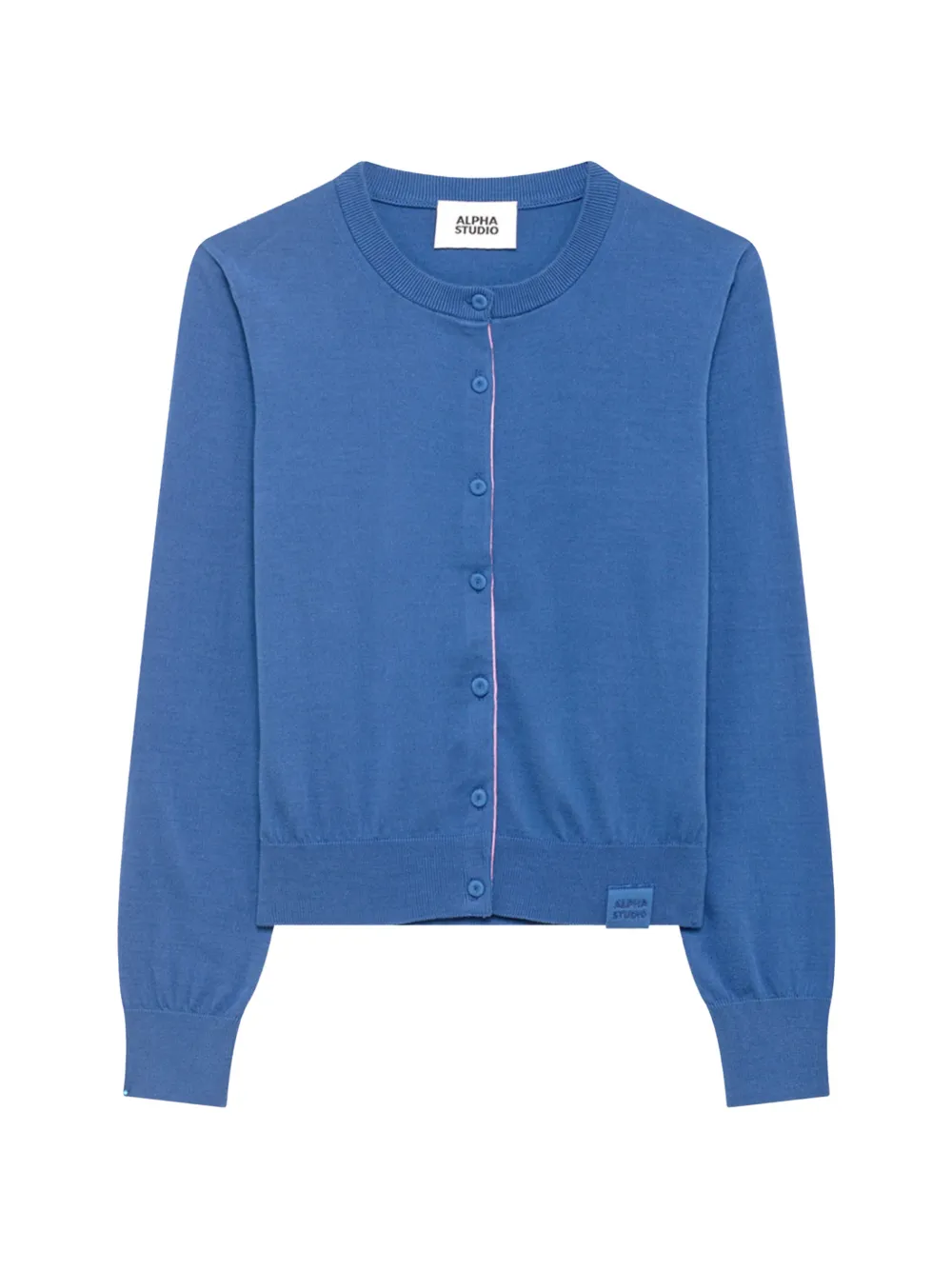 ALPHA STUDIO button knitwear cardigan - Blue