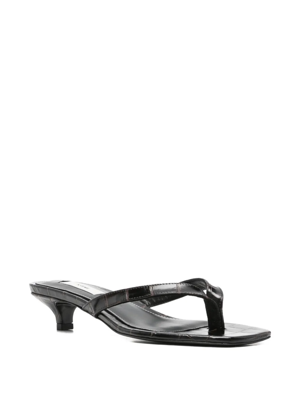 TOTEME croc-effect kitten-heel sandals Zwart