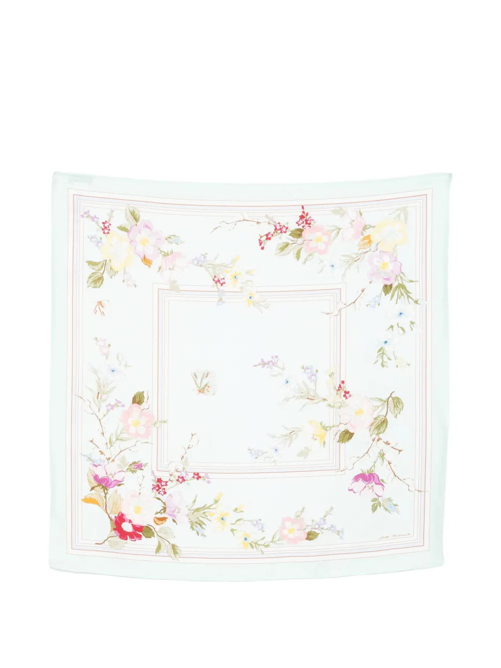 Self-Portrait floral scarf - Grün