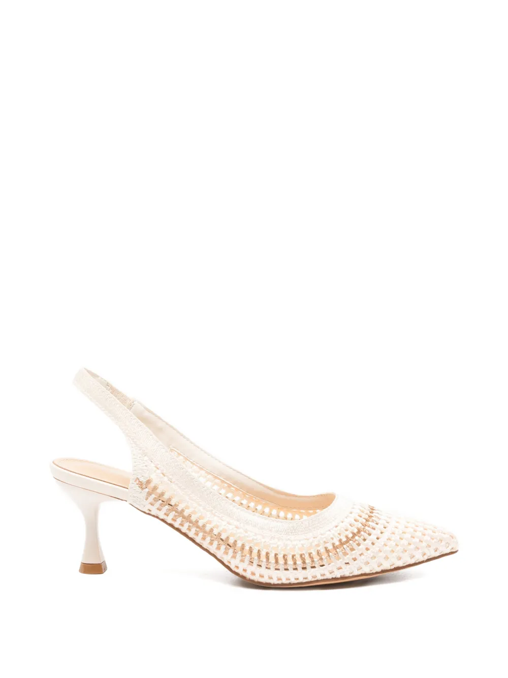 KEYS Geweven pumps met puntige neus Beige