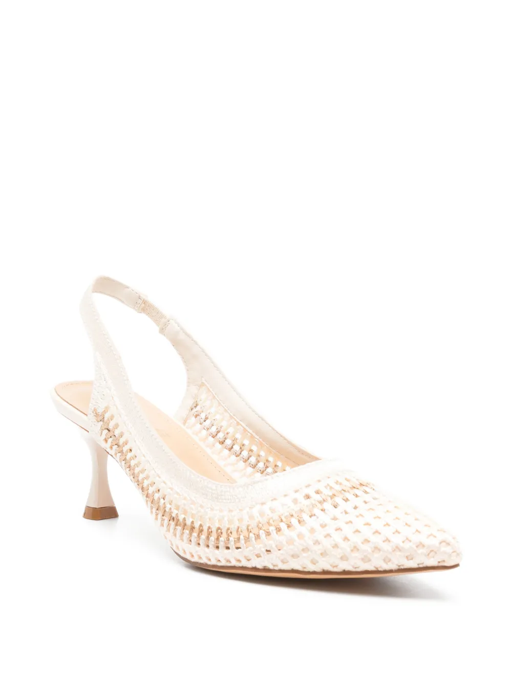 KEYS Geweven pumps met puntige neus Beige