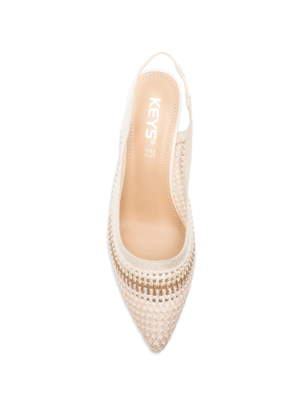 KEYS Geweven pumps met puntige neus Beige