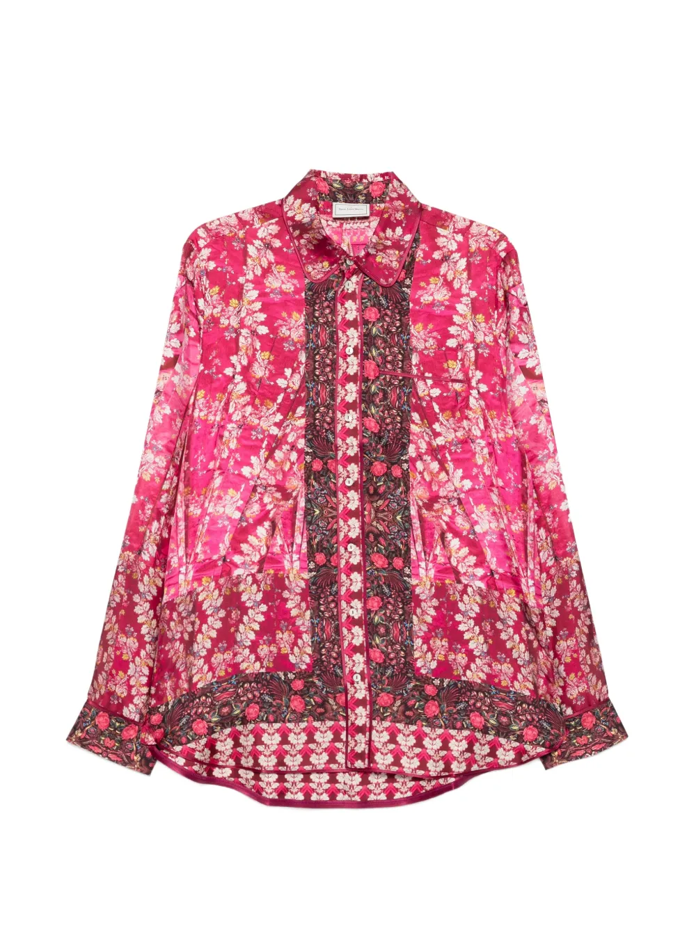 Pierre-Louis Mascia floral-print silk shirt - Rosa