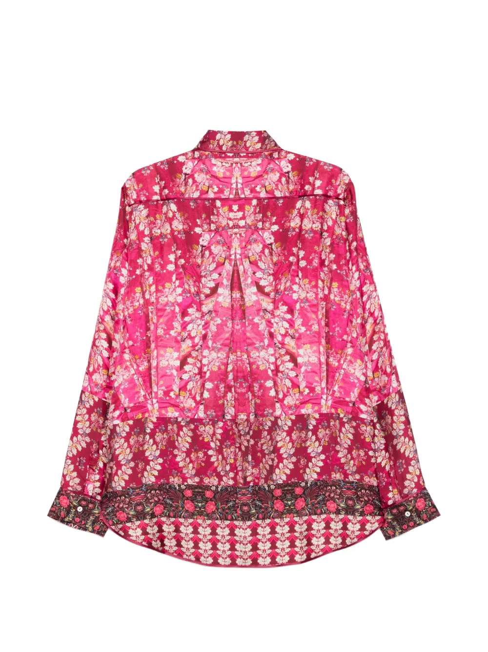 Pierre-Louis Mascia Zijden blouse met bloemenprint Roze