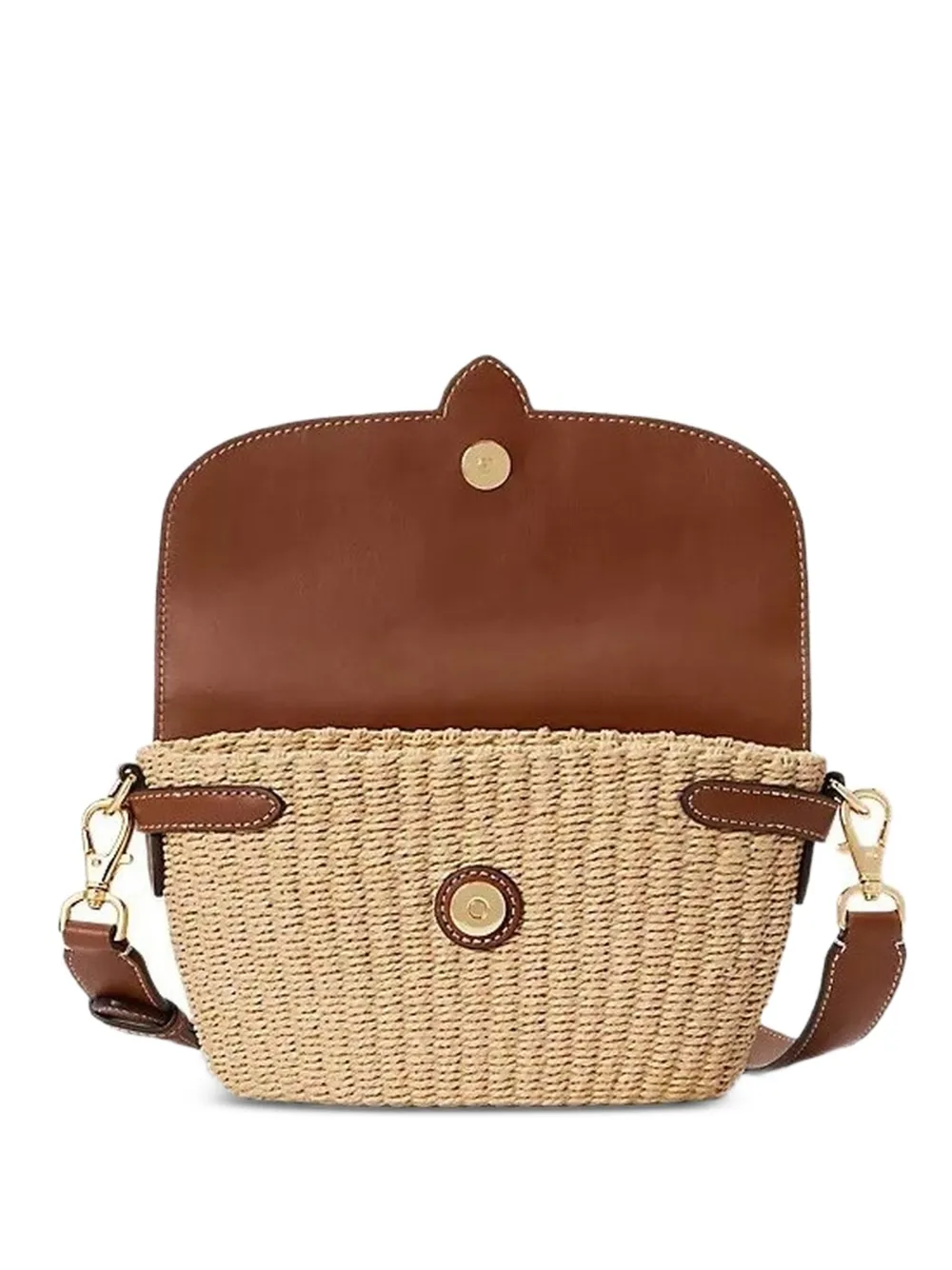 Lauren Ralph Lauren Lynden buckle textured tote bag - Toni neutri